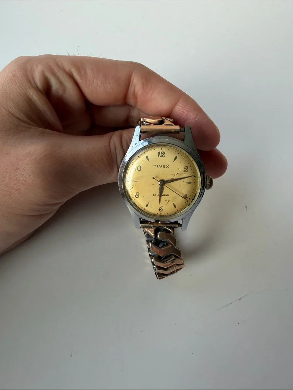 Vintage MCM Timex Self-Winding Mens' Wristwatch AS IS